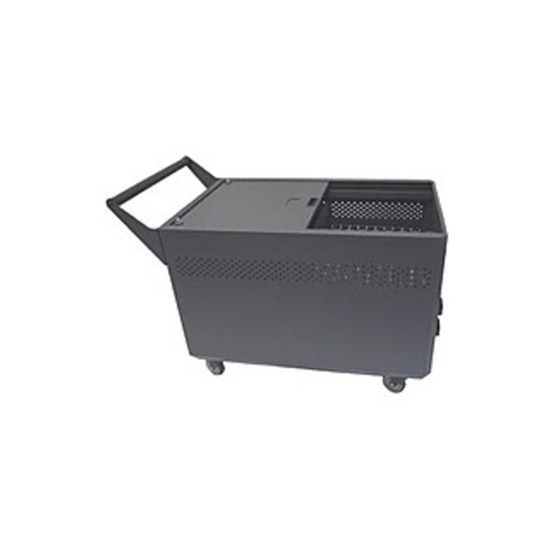Datamation Systems Charging Security Cart for Chromebooks - 4 Casters - 4" Caster Size - Acrylonitrile Butadiene Styrene (ABS) - 24.8" Width x 47" Dep