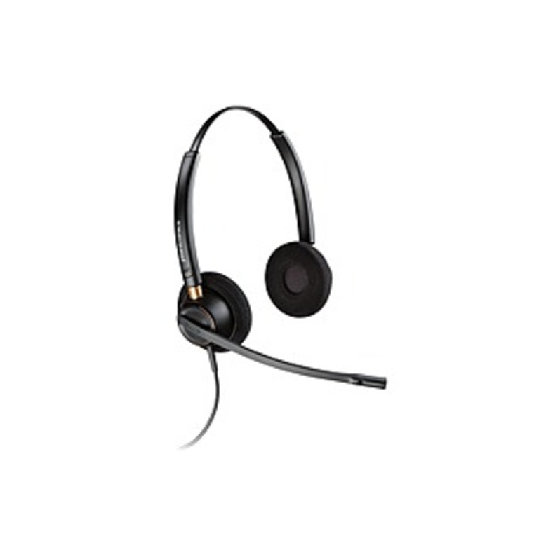 Plantronics Over-the-head Binaural Corded Headset - Stereo - Wired - Over-the-head - Binaural - Supra-aural - Noise Cancelling Microphone