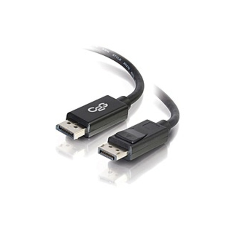 C2G 10ft DisplayPort Cable with Latches - 4K - 8K - UHD - Black - DisplayPort for Notebook, Monitor, Audio/Video Device - 10 ft - 1 x DisplayPort Male