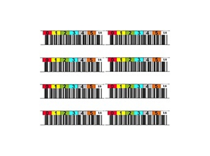 Quantum Data cartridge bar code labels, LTO Ultrium 8 (LTO-8), series (000001-000100)