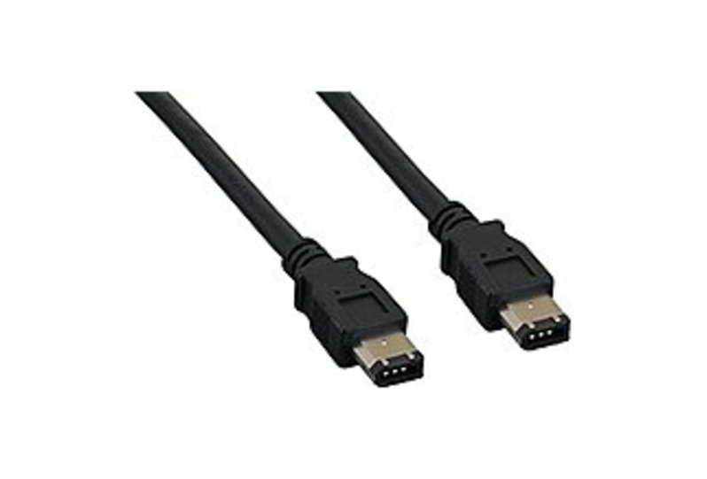 Cable Leader FW105-1115 15 ft. FireWire Cable - IEEE 1394A 400  6-pin to 6-pin - Black