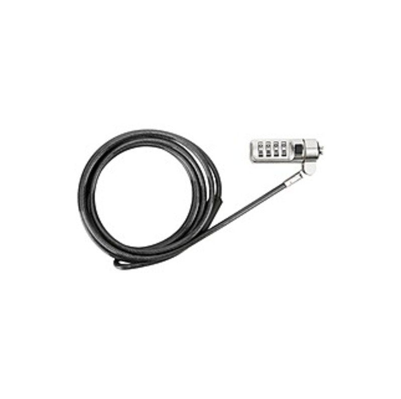 Targus DEFCON Mini Combo Cable Lock - Black - Galvanized Steel - 6.50 ft - For Notebook