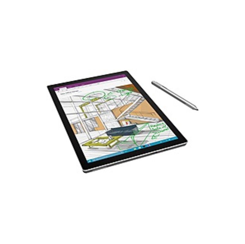 Microsoft Surface Pro 4 Tablet - 12.3" - 8 GB RAM - 256 GB SSD - Windows 10 Pro - Silver - Intel Core i5 i5-6300U Dual-core (2 Core) 2.40 GHz - microS