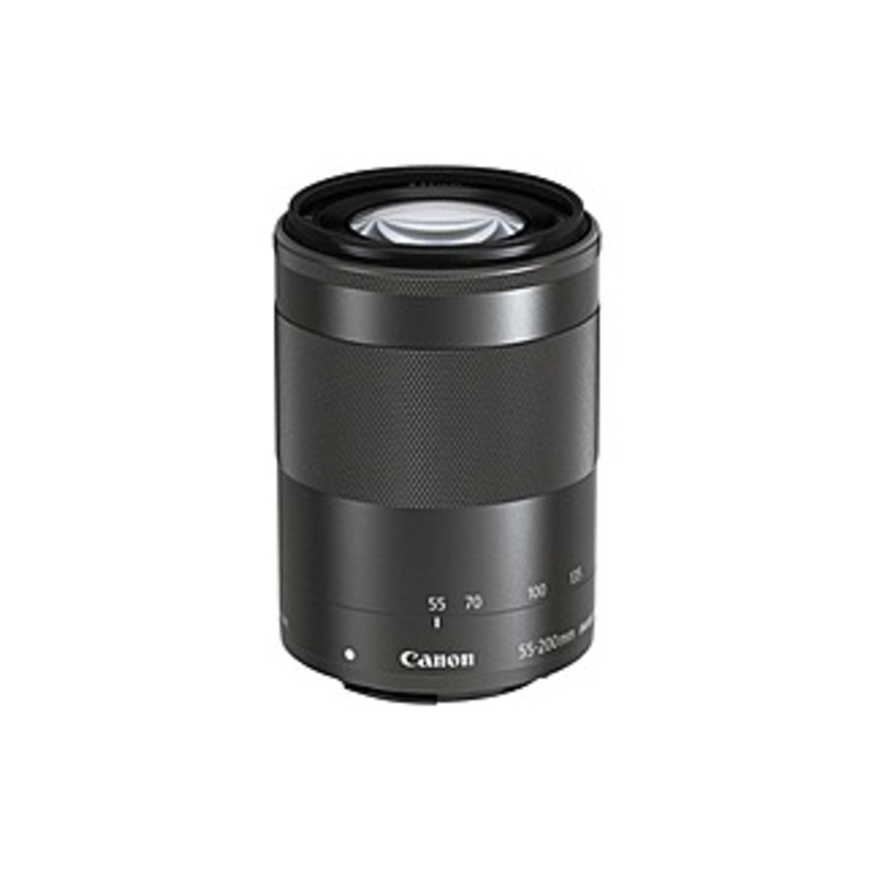 Canon - 55 mm to 200 mm - f/4.5 - 6.3 - Zoom Lens for Canon EF-M - Designed for Camera - 52 mm Attachment - 0.21x Magnification - 3.6x Optical Zoom -
