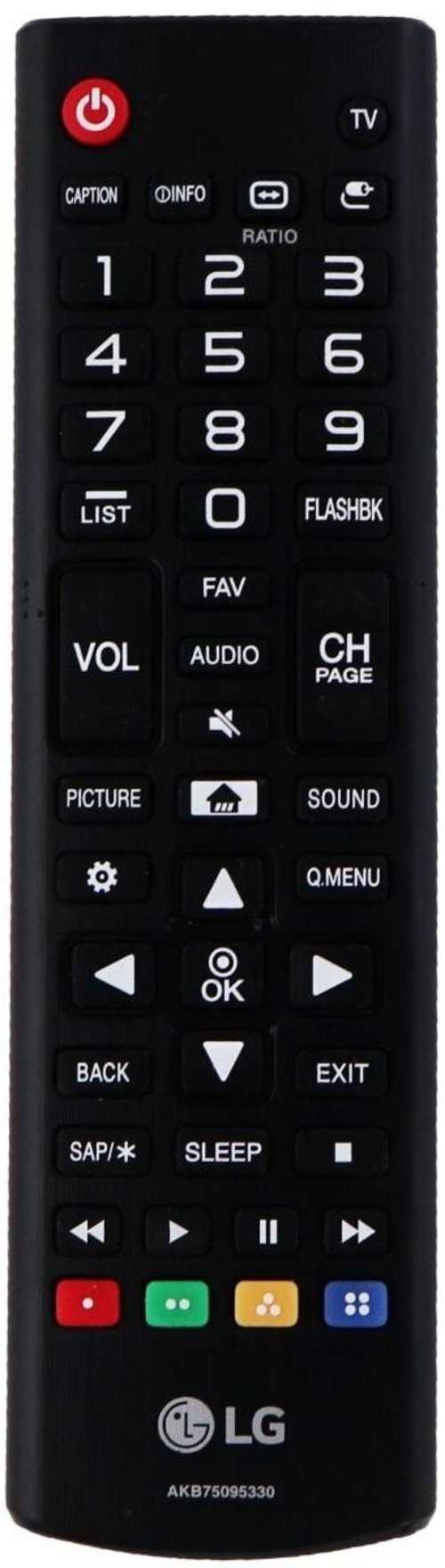LG AKB75095330 Replacement Remote for LCD TV - Battery Required