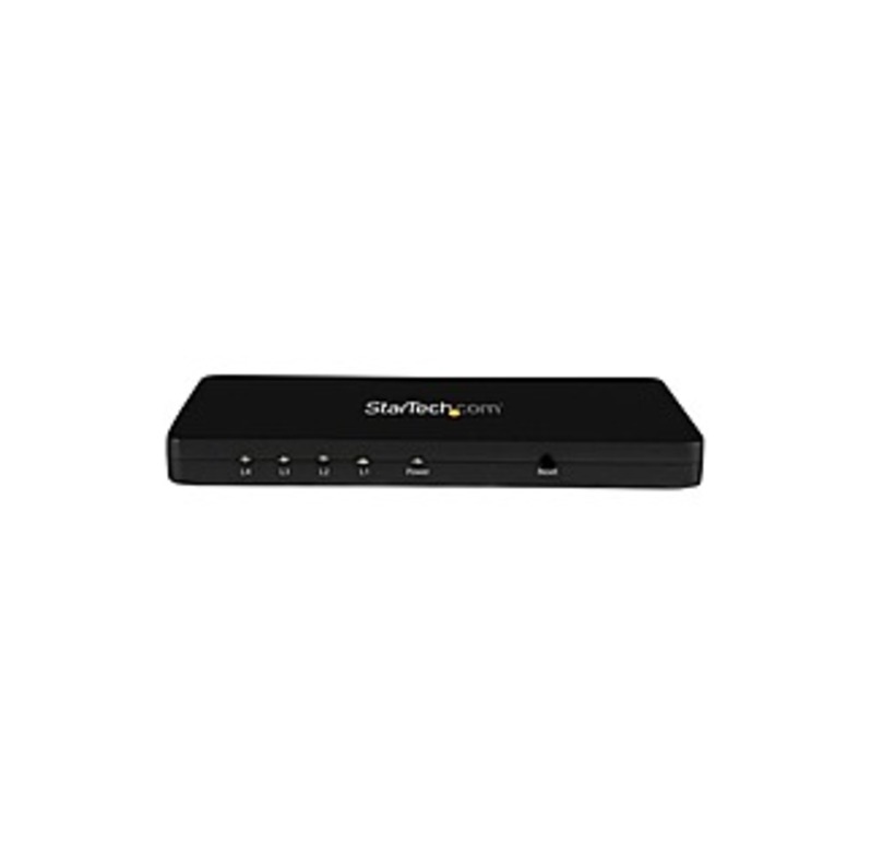 StarTech.com 4K HDMI 4-Port Video Splitter - 1x4 HDMI Splitter w/ Solid Aluminum Housing - 4K 30Hz - 30 Hz to 30 Hz - HDMI In - HDMI Out