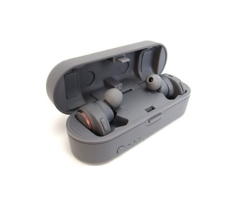 Audio-Technica ATH-CKR7TW Wireless In-Ear Headphones - Stereo - Gray - Wireless - Bluetooth - 32.8 ft - 16 Ohm - 5 Hz - 45 kHz - Earbud - Binaural - I