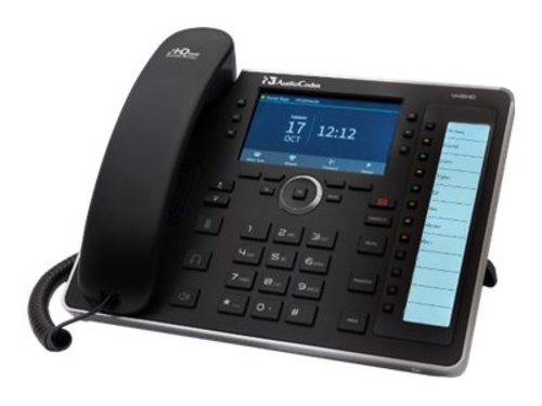 AudioCodes UC445HDEG VOIP Phone POE - 4.3 Inch Color Multi-Lingual LCD Screen - Black