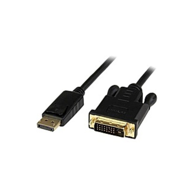 Image of StarTech.com 6 ft DisplayPort to DVI Active Adapter Converter Cable - DP to DVI 1920x1200 - Black - 6 ft DisplayPort/DVI Video Cable for Video Device,