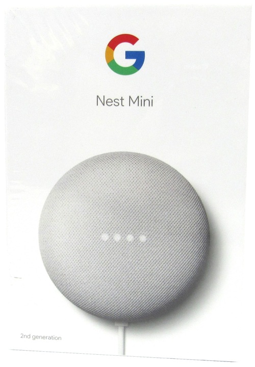 Google GA00638-US Nest Mini GA00638-US Bluetooth Smart Speaker - Google Assistant Supported - Chalk - Wall Mountable - 360° Circle Sound - Wireles