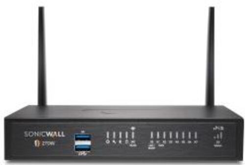 Image of SonicWall TZ270W Network Security/Firewall Appliance - 8 Port - 10/100/1000Base-T - Gigabit Ethernet - Wireless LAN IEEE 802.11ac - DES, 3DES, MD5, SH