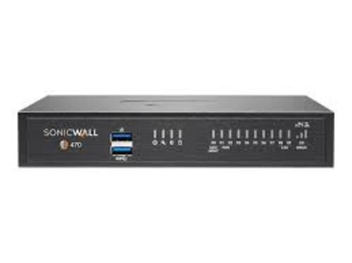 Image of SonicWall TZ470 Network Security/Firewall Appliance - 8 Port - 10/100/1000Base-T - 2.5 Gigabit Ethernet - DES, 3DES, MD5, SHA-1, AES (128-bit), AES (1