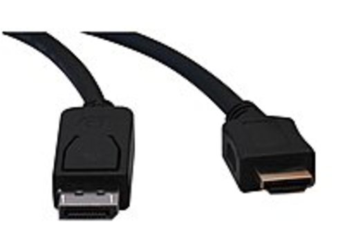 Tripp Lite P582-006 6 Feet DisplayPort-Male to HDMI-Male Adapter Cable - Copper Conductor - Black