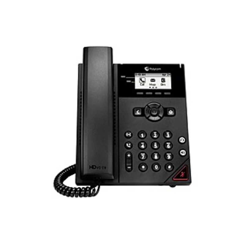 Image of Poly 150 IP Phone - Corded - Corded - Desktop, Wall Mountable - Black - 2 x Total Line - VoIP - 2 x Network (RJ-45) - PoE Ports
