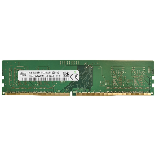 Hynix HMAA1GU6CJR6N-XN 8GB Memory Module - 3200 MHz - DDR4 - PC4-25600 - DIMM - NON-ECC - CL22 - 288-Pin - 1Rx16 - 1.2 Volts
