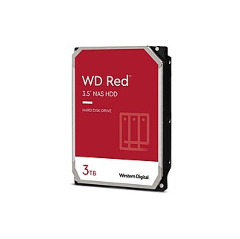 Western Digital Red WD30EFAX 3 TB Hard Drive - 3.5 Internal - SATA (SATA/600) - Storage System Device Supported - 5400rpm - 180 TB TBW