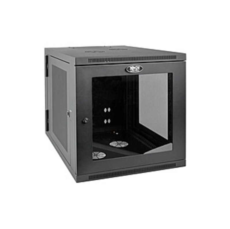 Image of Tripp Lite by Eaton SmartRack 12U Server-Depth Wall-Mount Small Rack Enclosure, Clear Acrylic Window, Hinged Back - For LAN Switch, Patch Panel, Serve