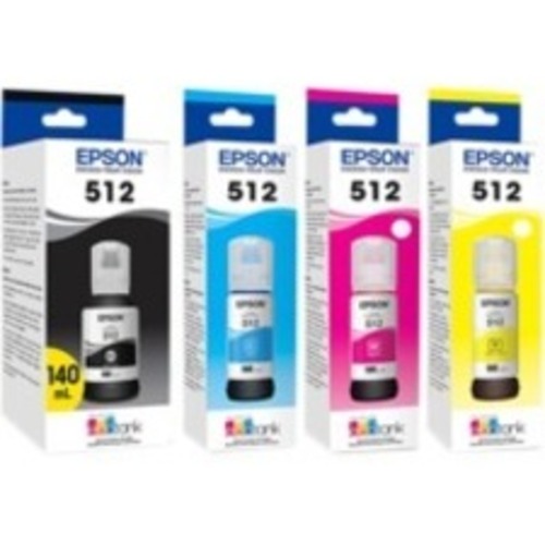 Epson T512, Black And Color Ink Bottles, C/M/Y/PB 4-Pack - Inkjet - Cyan, Magenta, Yellow, Photo Black - 5000 Pages - 70 ML - Standard Yield - 4 Pack
