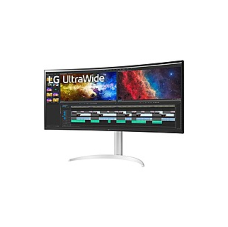 LG Ultrawide 38BP85C-W 38 Class UW-QHD+ Curved Screen Gaming LCD Monitor - 21:9 - Black, White, Silver - 37.5 Viewable - In-plane Switching (IPS) Te