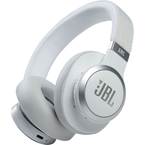 JBL JBLLIVE660NCWHTAM Live 660NC Wireless Headphones - 40 mm Driver - Bluetooth - 3.5 mm Jack - Built-in Microphone - Active Noise Cancellation - Mult