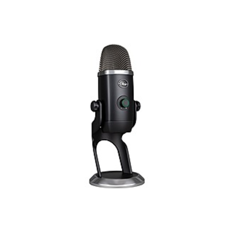 Image of Blue Yeti X Wired Condenser Microphone - Stereo - 20 Hz to 20 kHz - Cardioid, Bi-directional, Omni-directional - Stand Mountable, Desktop - USB