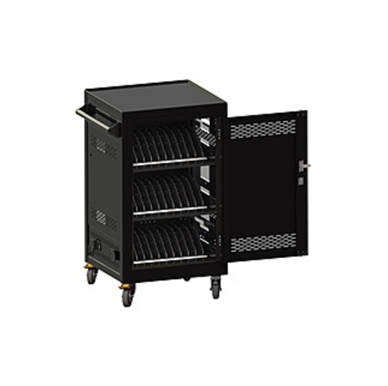 Anywhere Cart 30 Bay Cart - 4 Casters - Caster Size - Metal - Width x Depth x Height - For 30 Devices