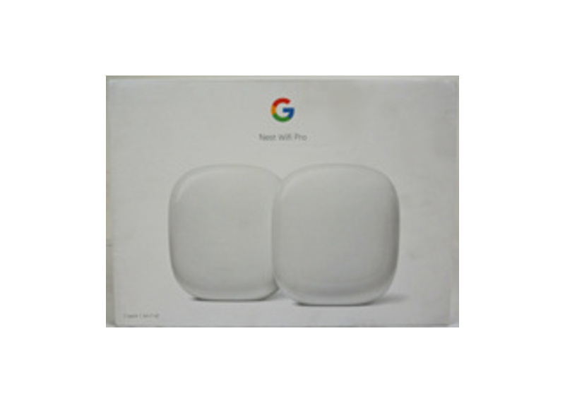 Google GA03689-US Nest Wi-Fi Pro AX5400 Mesh Router - 2 Pack - Wi-Fi 6E - 5400Mbps - Tri-Band - WPA3 - 2 X RJ45 - Dual-Core - 1 GB - Android - IOS - W