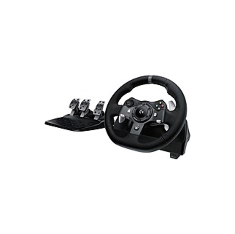 Image of Logitech G920 Driving Force Racing Wheel For Xbox One And PC - Cable - USB - Xbox One, PC - Black