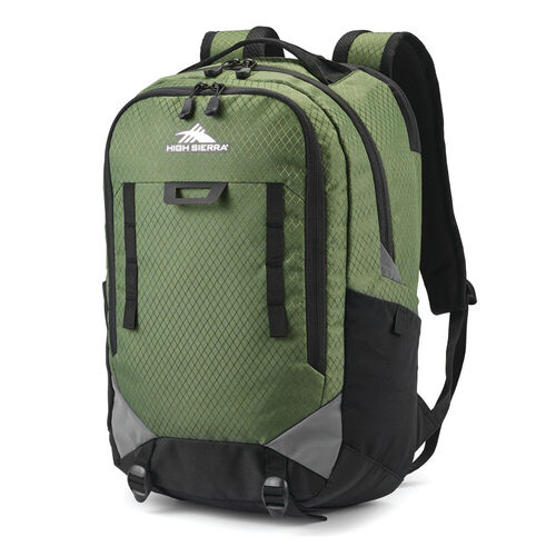 High Sierra 1303658341 Litmus Backpack With 360 Degree Reflectivity - Fits 15.6 Inches Laptops - Forest Green And Black