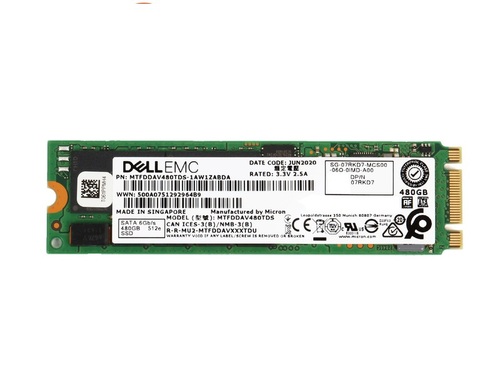 Dell 7RKD7 Read Intensive Solid State Drive For Boss Controller - 480 GB - Triple Level Cell - SATA - M.2 2280 - Internal - 6 Gbps - Enterprise Class