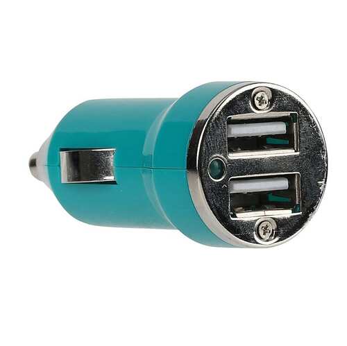 Vivitar OD5021-TEAL Dual USB-A Car Charger - 2.4 Amps - Automotive Charge Power - Universal Device Support - Teal