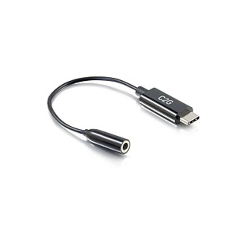 Image of C2G USB C to 3.5mm Audio Adapter - USB C to AUX Cable - USB C to Headphone Jack - 0.39" Mini-phone/USB Audio Cable for Headphone, Speaker, Smartphone,