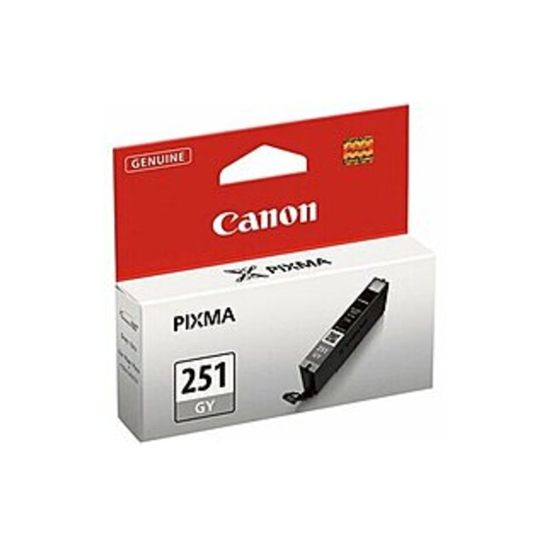 Canon CLI-251 GY Original Standard Yield Inkjet Ink Cartridge - Gray Pack - 780 Pages
