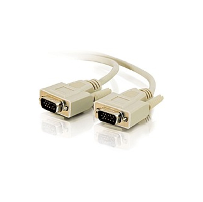Image of C2G 6ft Economy HD15 SVGA M/M Monitor Cable - HD-15 Male - HD-15 Male - 6ft - Beige