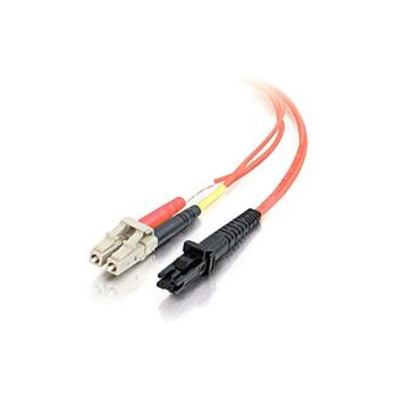 Image of C2G 3m LC-MTRJ 62.5/125 OM1 Duplex Multimode PVC Fiber Optic Cable - Orange - LC Male - MT-RJ Male - 10ft
