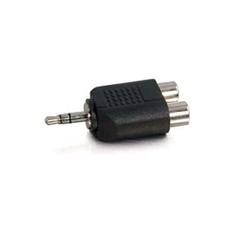 C2G 3.5mm Stereo Male To Dual RCA Female Audio Adapter - 2 X RCA Female - 1 X Mini-phone Male - Black