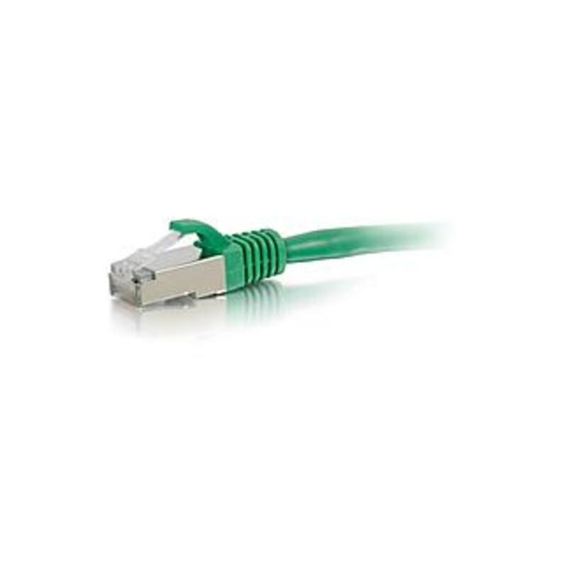 C2G-15ft Cat6 Snagless Shielded (STP) Network Patch Cable - Green - Category 6 For Network Device - RJ-45 Male - RJ-45 Male - Shielded - 15ft - Green