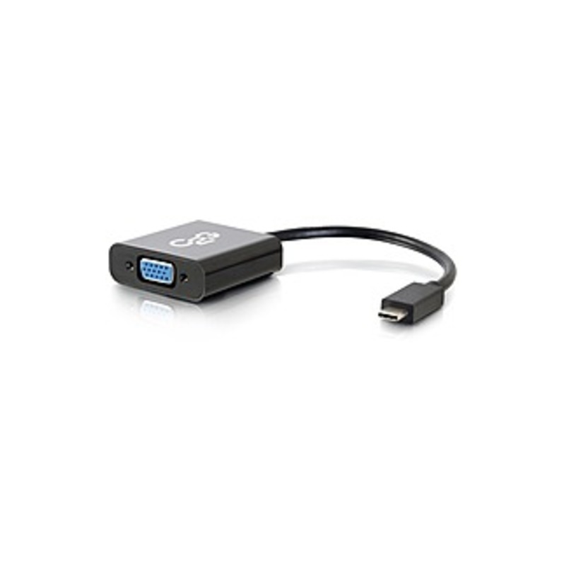 Image of C2G USB C to VGA Video Adapter Converter - USB 3.1 - 1080p - M/F - USB Type C to VGA Video Adapter Dongle Hub