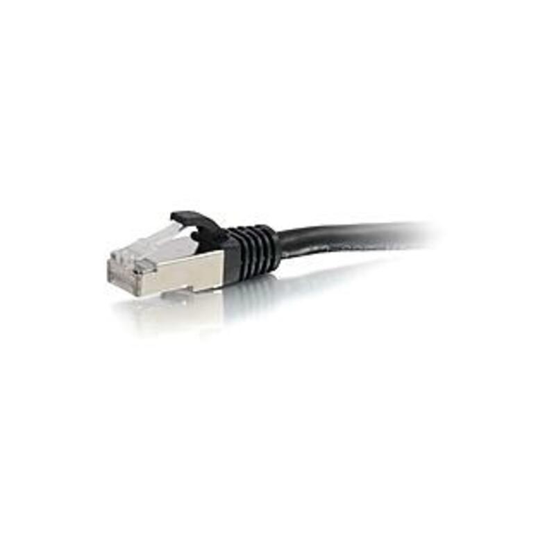 Image of C2G 10ft Cat6 Ethernet Cable - Snagless Shielded (STP) - Black - 10 ft Category 6 Network Cable for Network Device - First End: 1 x RJ-45 Male Network