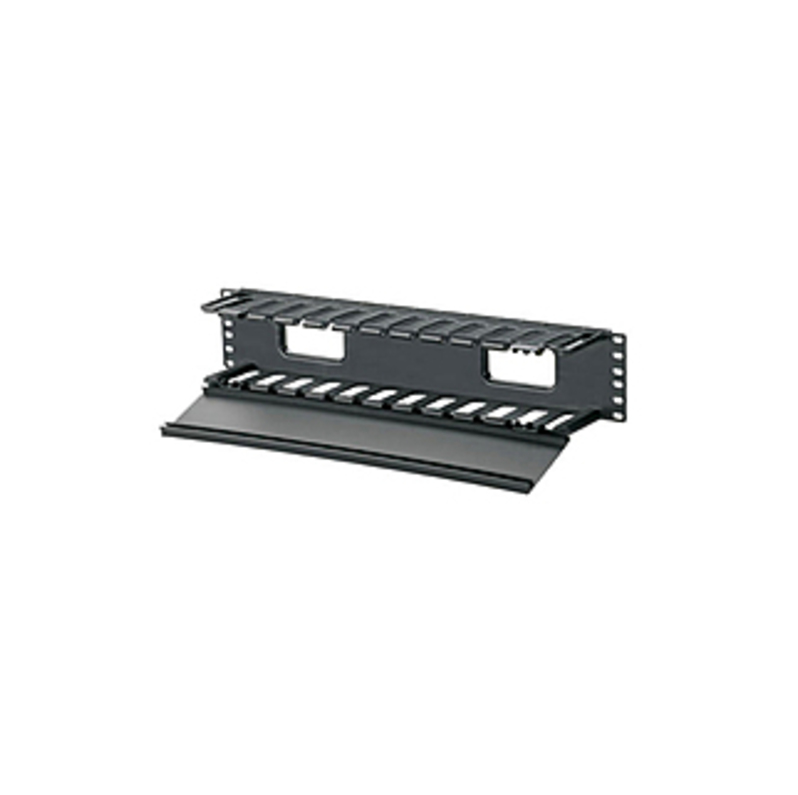 PANDUIT PatchLink Horizontal Cable Manager - Cable Manager - Black - 2U Rack Height - 19 Panel Width
