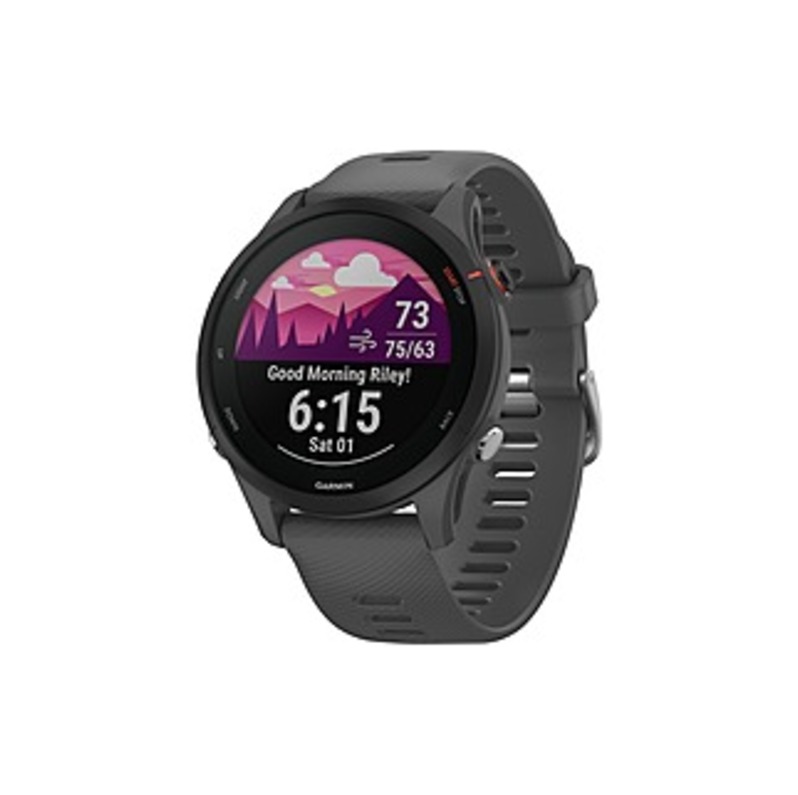 Image of Garmin Forerunner 255 Smart Watch - 45.6 mm - 45.6 mm - Heart Rate Monitor, Pulse Oximeter Sensor, Barometer, Altimeter, Digital Compass, Gyro Sensor,