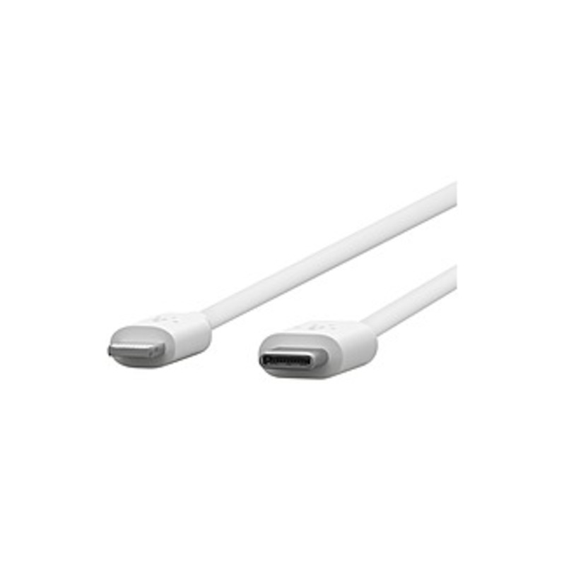 Belkin BOOST↑CHARGE USB-C Cable With Lightning Connector - 4 Ft Lightning/USB Data Transfer Cable For MacBook, IPad, IPhone, Notebook - First End