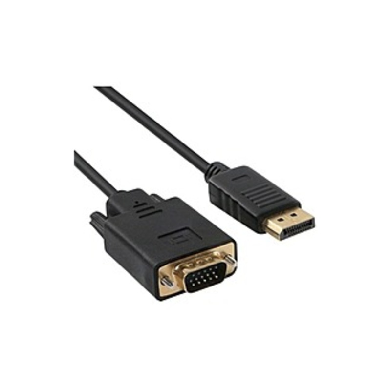 Axiom DisplayPort Male to VGA Male Adapter Cable 6ft - 6 ft DisplayPort/VGA A/V Cable for Monitor, Projector, Desktop Computer, Notebook, Audio/Video -  Axiom Memory Solutions, DPMVGAM06-AX