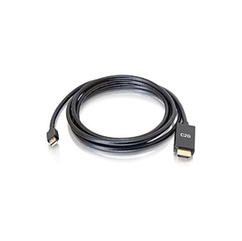 Image of C2G 6ft Mini DisplayPort to HDMI Cable - Mini DP to HDMI Adapter - DisplayPort 1.2a HDMI 1.4b - 4K 30Hz - M/M - 6 ft HDMI/Mini DisplayPort A/V Cable f