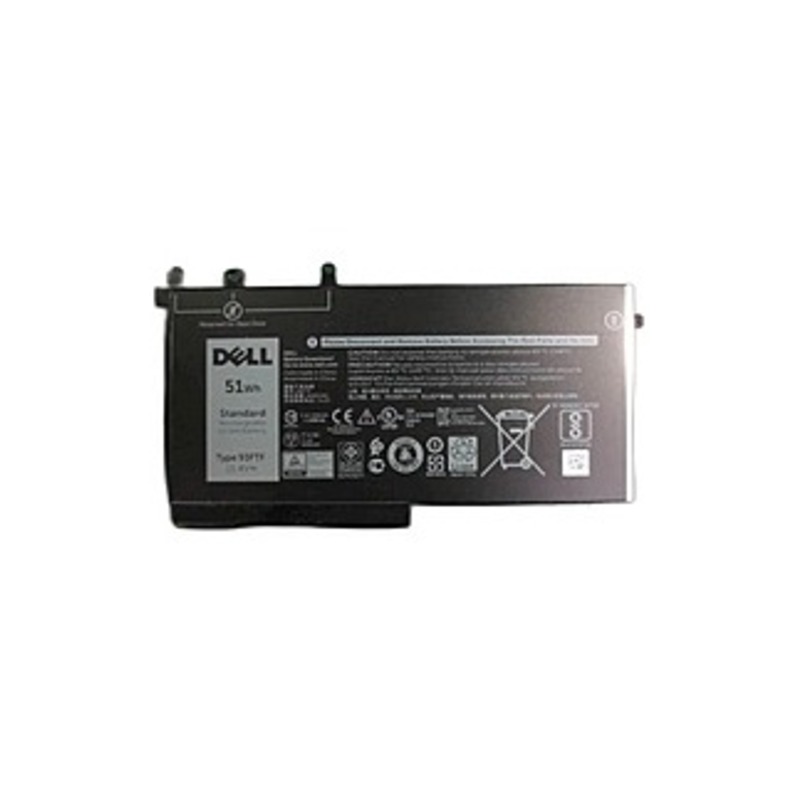 Dell 51 WHr 3-Cell Primary Lithium-Ion Battery - For Notebook - Battery Rechargeable - 1