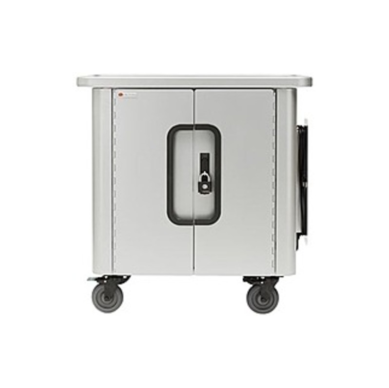 Bretford PureCharge Cart 20 for iPad and iPad mini - 1 Shelf - 4 Casters - Steel - Width x Depth x Height - Platinum - For 20 Dev