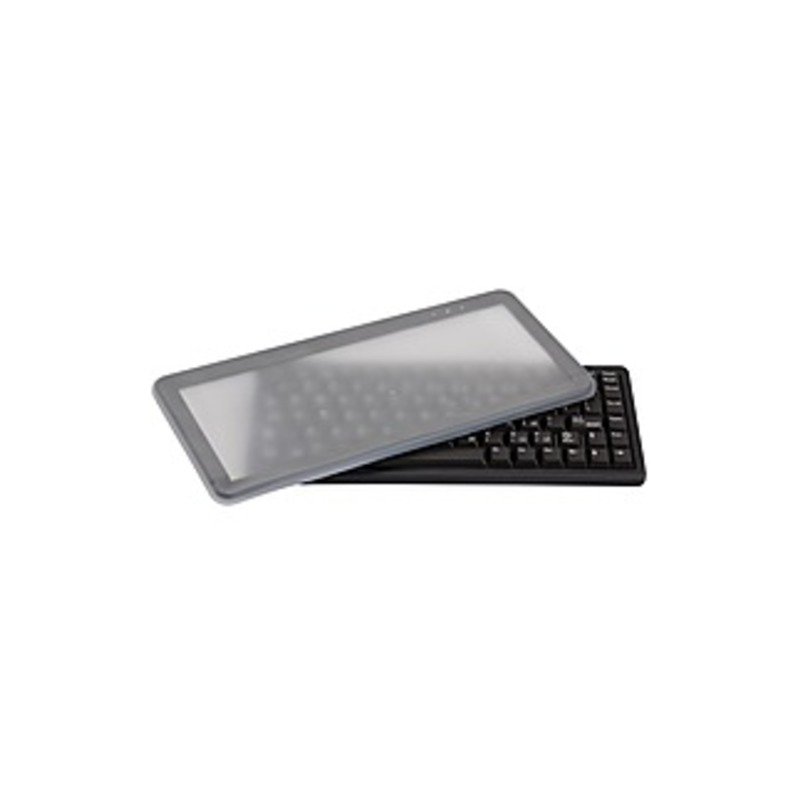 Image of CHERRY EZCLEAN Wired Covered Cleanable Keyboard - Compact, Black, Removeable Easy to Clean Silicone Cover