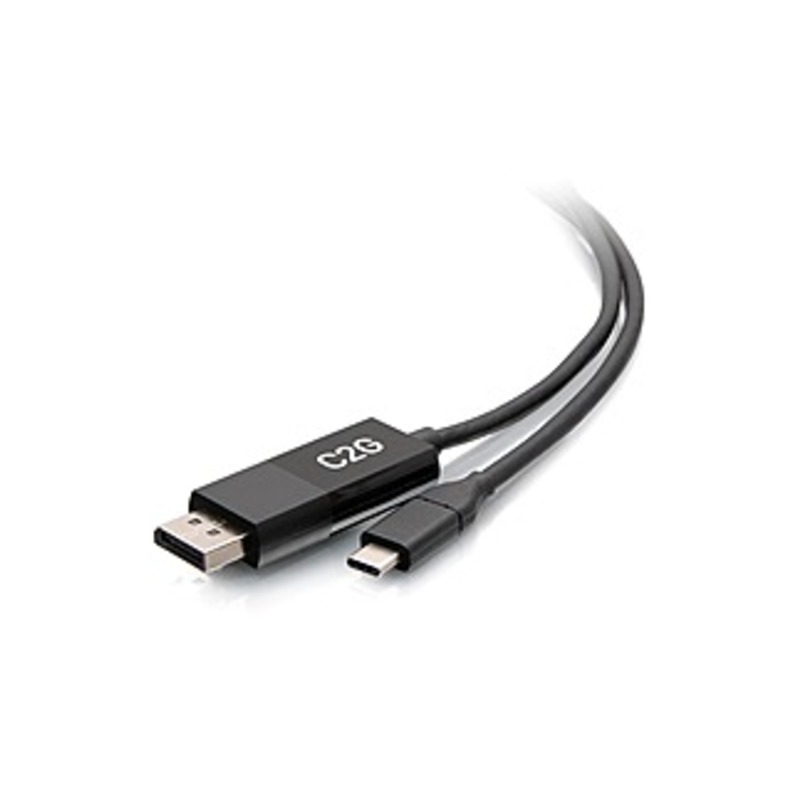 C2G 3ft USB C To DisplayPort Adapter Cable - USB Type-C To DP - M/M - 3 Ft DisplayPort/USB-C A/V Cable For Audio/Video Device, Notebook, Projector - F