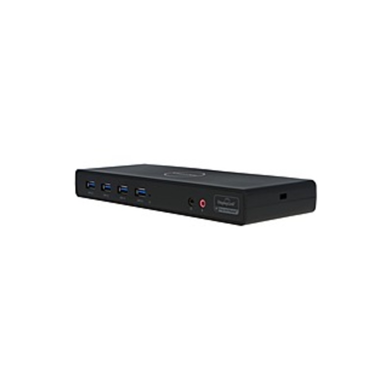 VisionTek VT4000 USB / USB-C Docking Station Dual 4K Displays - 6 X USB 3.0 - RJ-45 Ethernet -2x HDMI -2x DisplayPort - Audio Line In - Audio Line Out