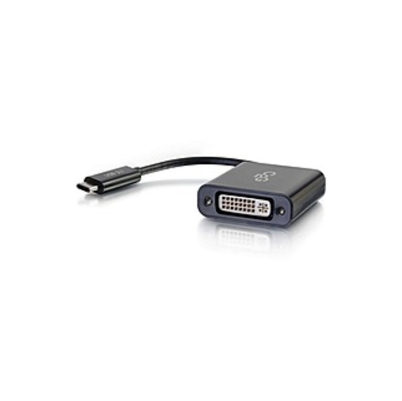 C2G USB C To DVI Adapter - 1 X Total Number Of DVI (1 X DVI-D) - Dual Link DVI Supported - Linux, Mac, PC
